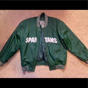 VINTAGE STEVE & BARRYS MI ST SPARTANS BOMBER